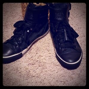 Coach high top shoes with buckle